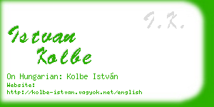 istvan kolbe business card